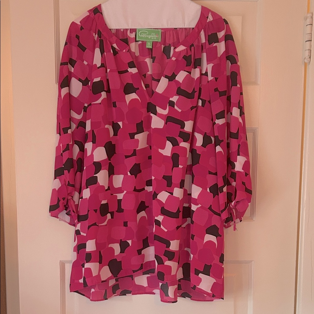 Pappagallo Abstract Blouse